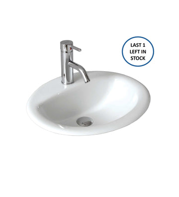 Chios 201 Basin Inset White With Overflow 3 Tap Hole (Tapware not incl.) 191468