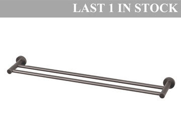 Radii Double Towel Rail 800mm Round Plate Gun metal RA812 GM