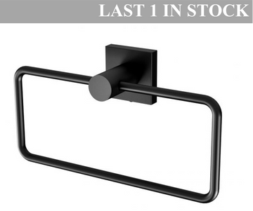 Radii Hand Towel Holder Square Plate Matte Black RS893 MB