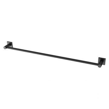 Radii Single Towel Rail 800mm Square Plate Matte Black RS803 MB
