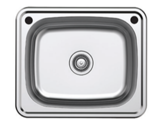 Format 45L Inset Laundry Tub 2Bypass Holes & Sidewall By Pass With Overflow KS4061102OFB
