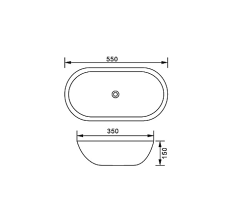 Elegant Oval Counter Top Basin VCB7090
