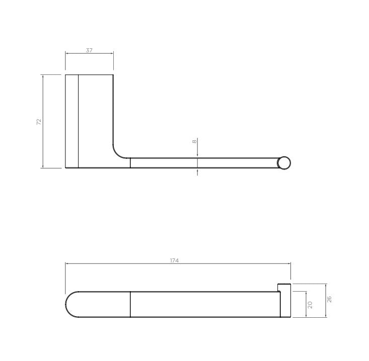 Kibo Toilet Roll holder Brushed Nickel PVD KB03110.SN