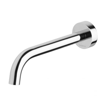 Vivid Slimline Wall Bath Outlet 180mm Curved Lead Free Chrome VS776-00-1