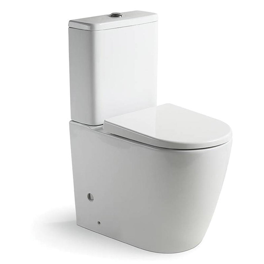 Argent Grace Hygienic Flush Back To Wall Universal Rear/Bottom Entry Toilet Suite 807601S4UB